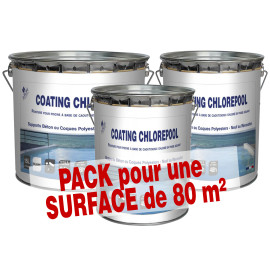 PACK 80m² COATING CHLOREPOOL